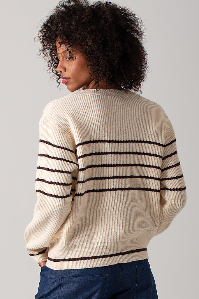 Alessandra Italian Knit Sweater - Cream