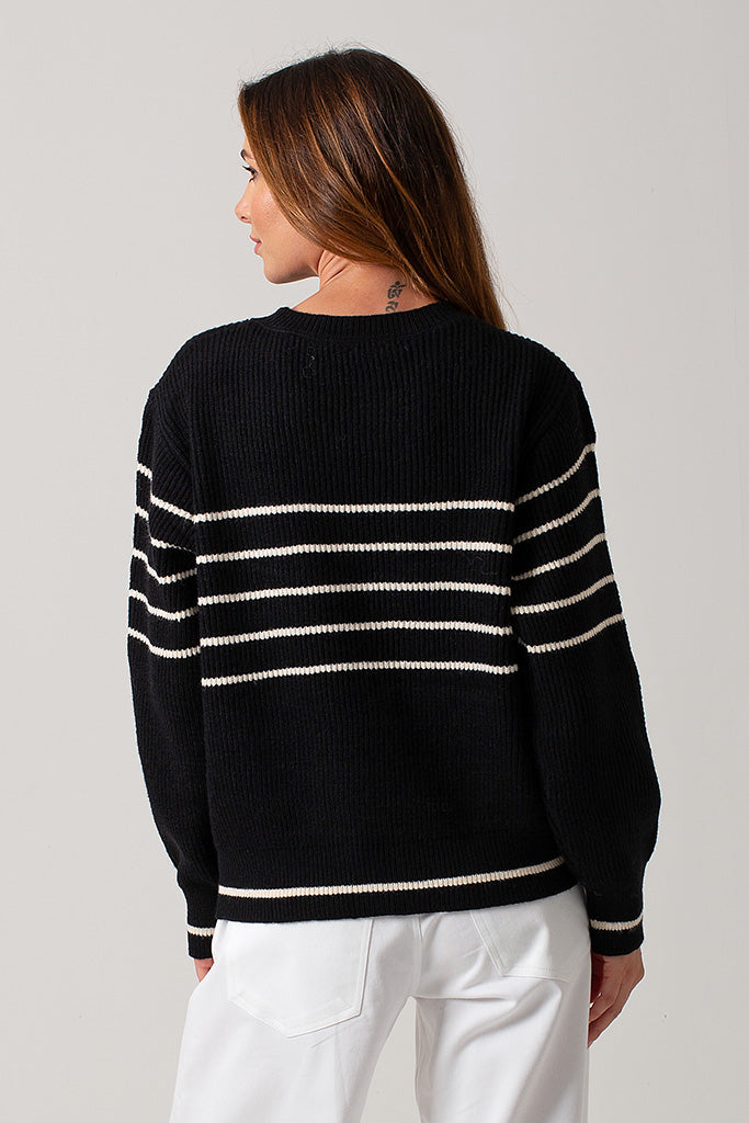 Alessandra Italian Knit Sweater - Black