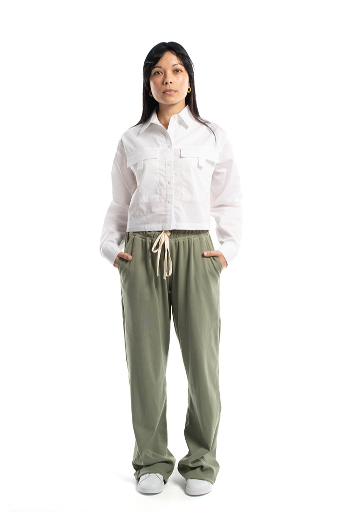 Casey Drawstring Pants - Sage