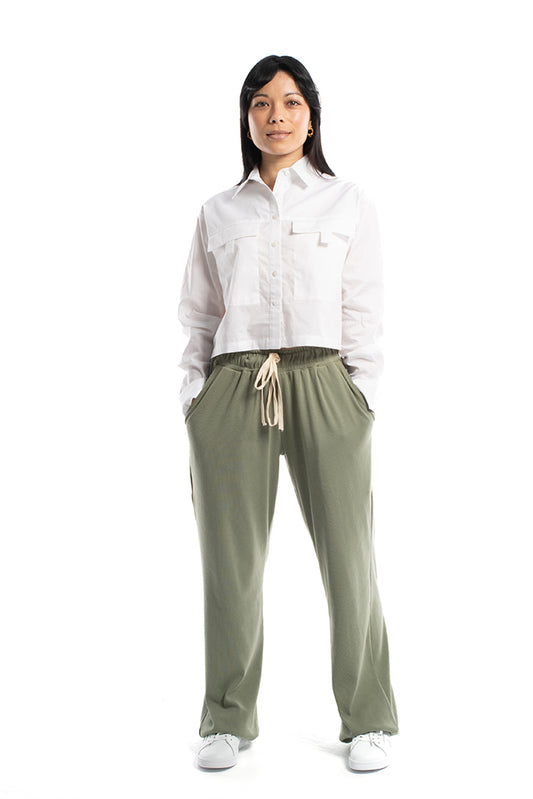 Casey Drawstring Pants - Sage