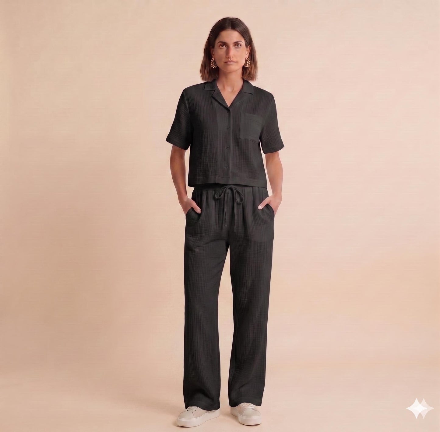 Casey Drawstring Pants Muslin