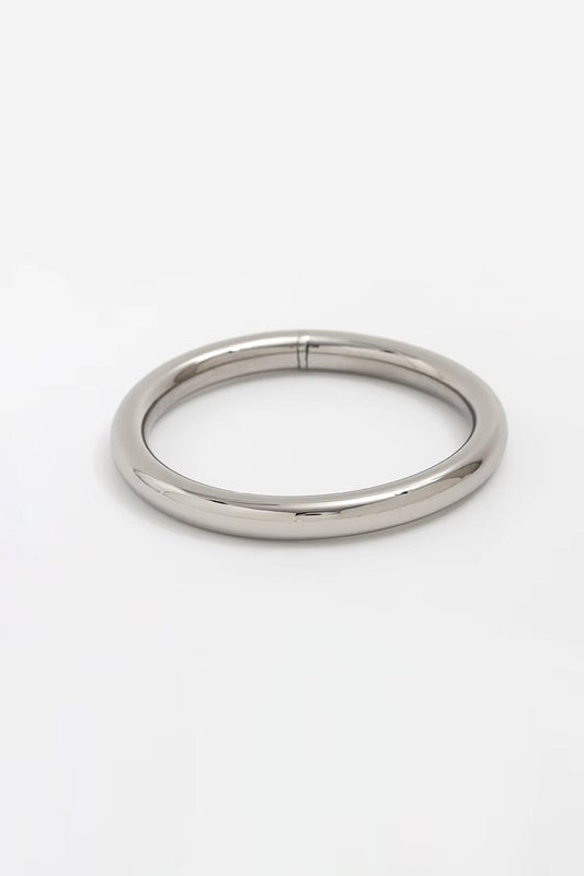 Chunky Bangle - Sterling Silver