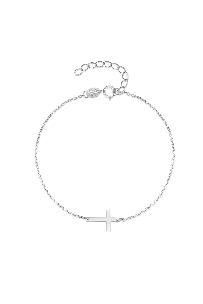 Cross Bracelet - Sterling Silver