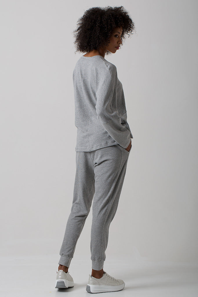 Kate Comfy Joggers - Cotton Jersey - Grey