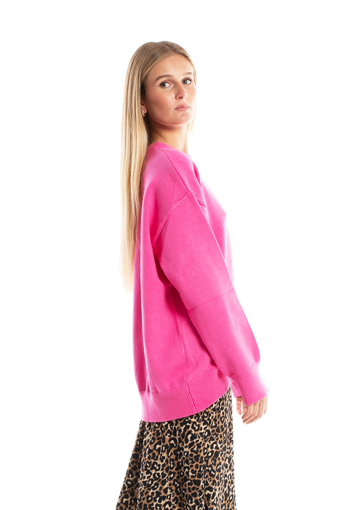 Sadie Sweater - Shocking Pink