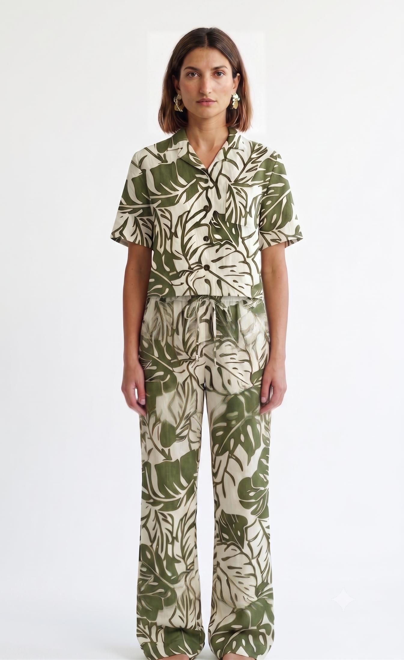 Casey Trousers Rayon Print