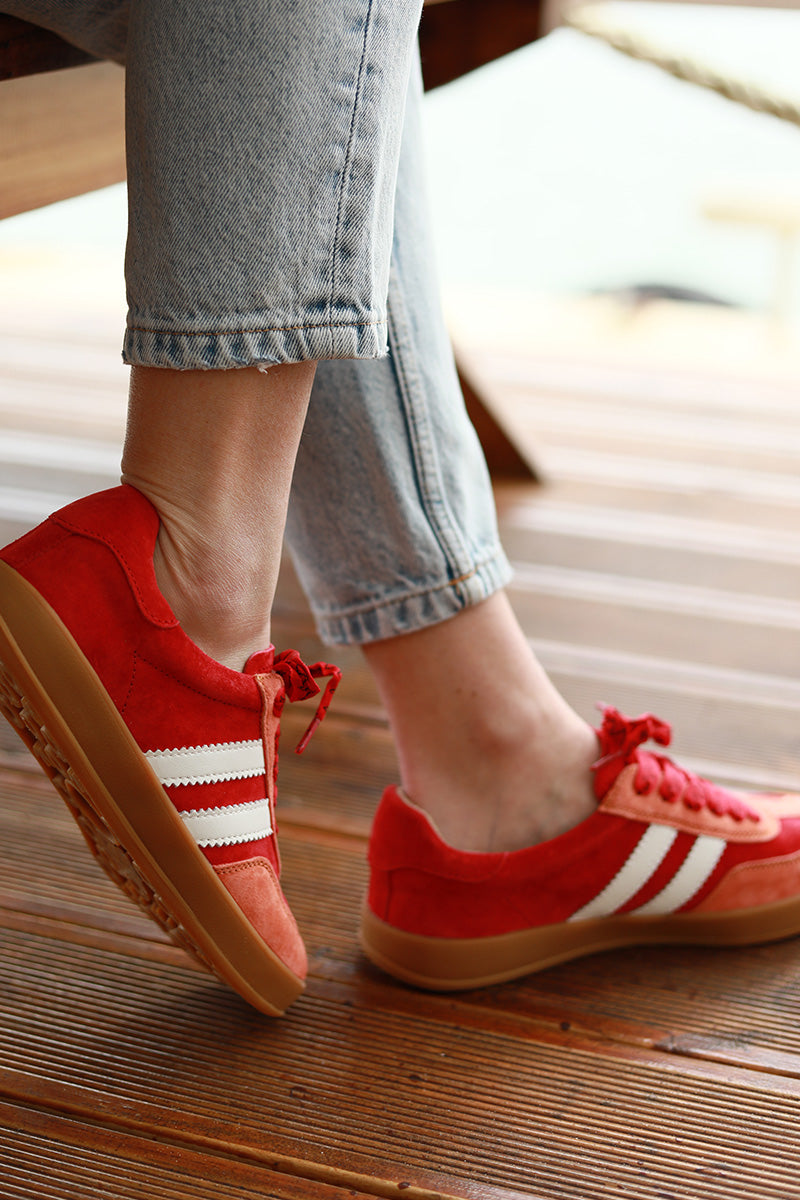 Shiloh Sneaker - Red, Orange & White