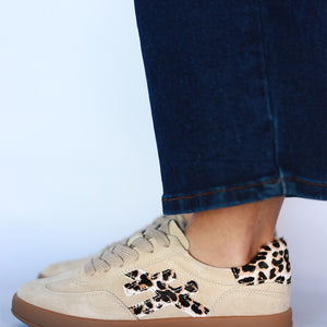 Lumi Sneaker - Taupe & Leopard