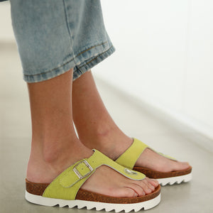 Jason Sandal in Chartreuse
