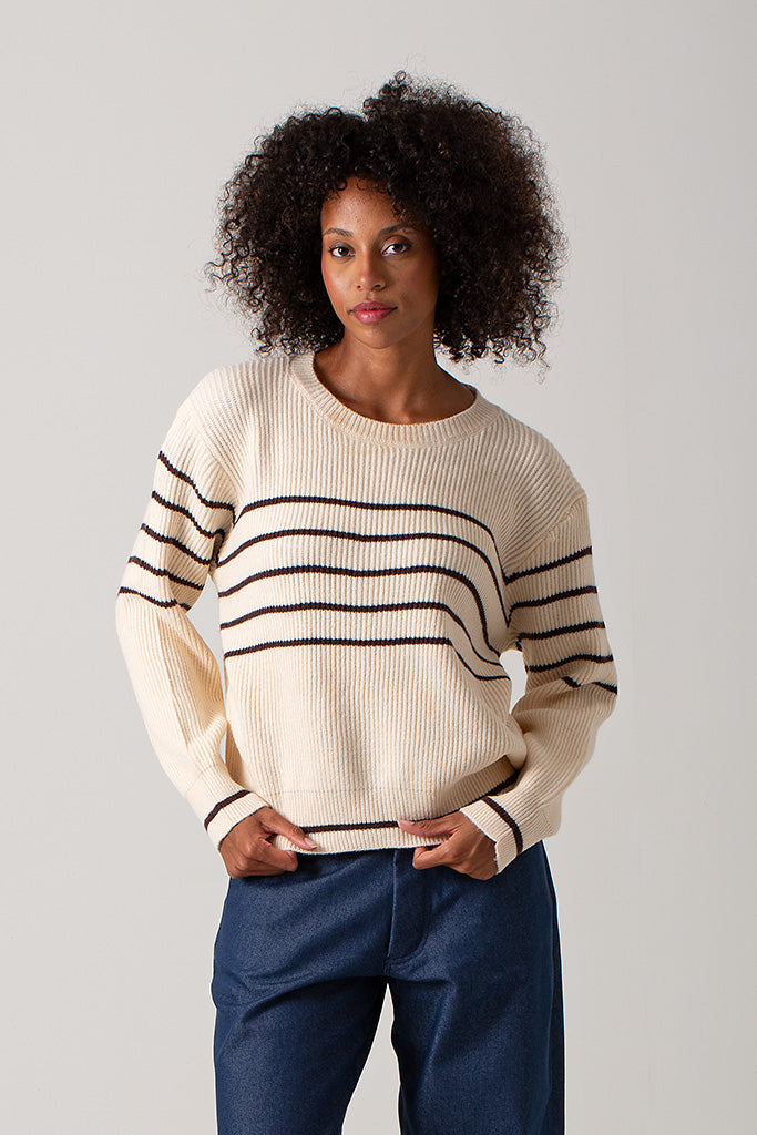Alessandra Italian Knit Sweater - Cream