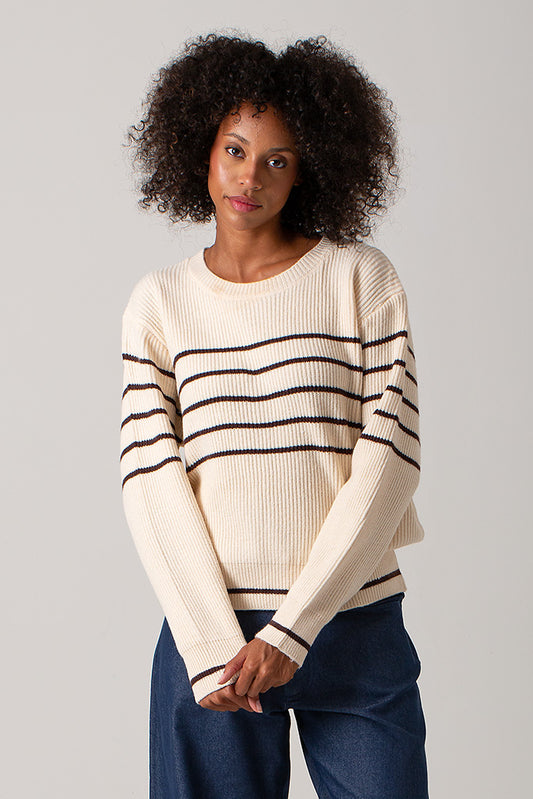 Alessandra Italian Knit Sweater - Cream
