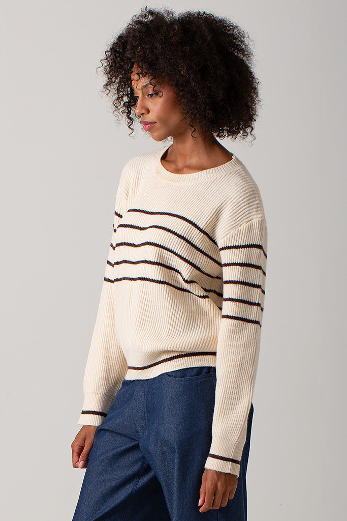 Alessandra Italian Knit Sweater - Cream