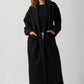 Alessia Italian Oversized Coat - Black