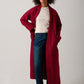 Alessia Italian Oversized Coat - Berry