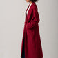 Alessia Italian Oversized Coat - Berry