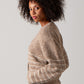 Alice Italian Knit Cardigan - Stone Stripe