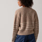 Alice Italian Knit Cardigan - Stone Stripe