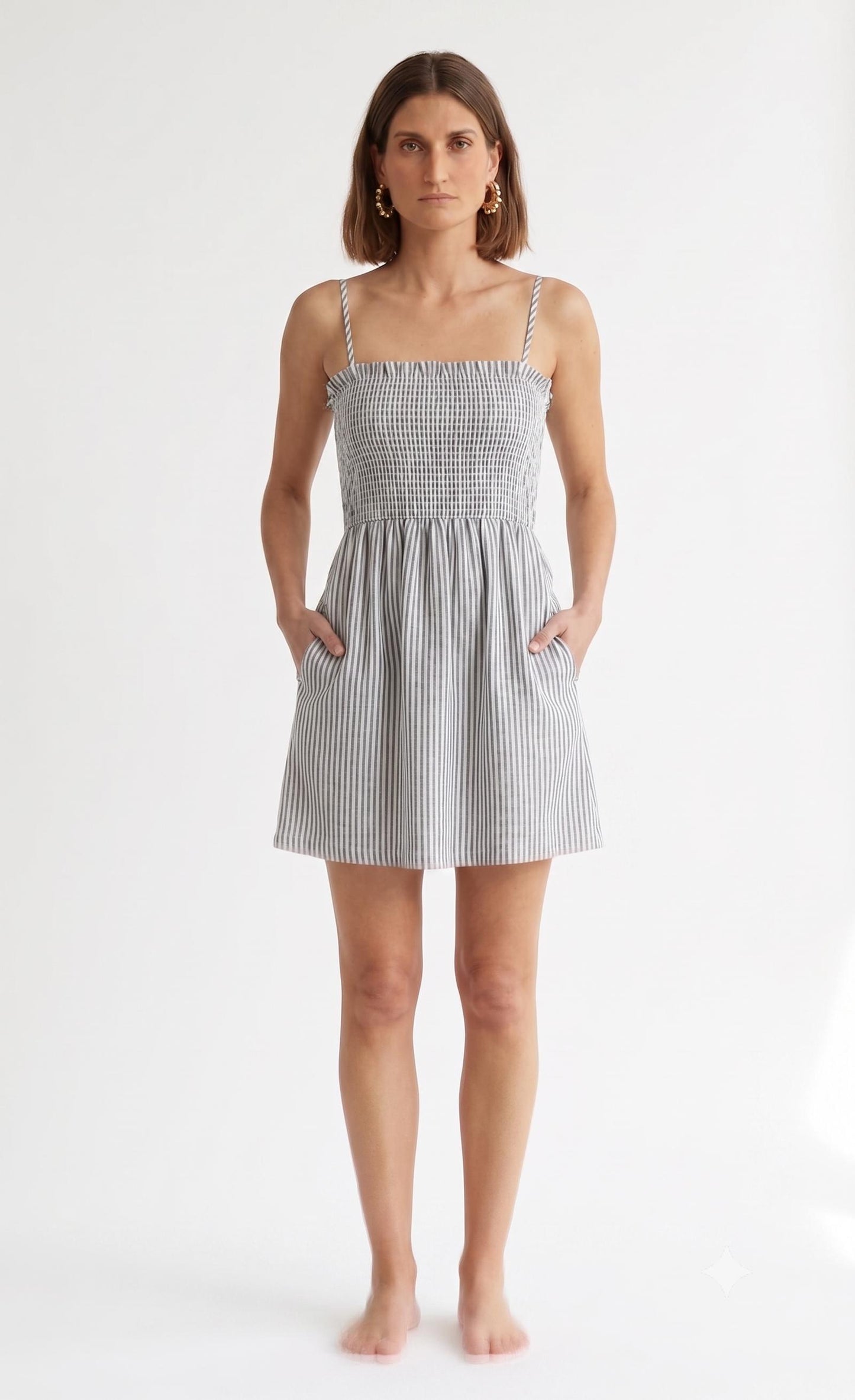 Amelia Smock Dress - Linen