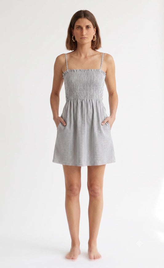 Amelia Smock Dress - Linen