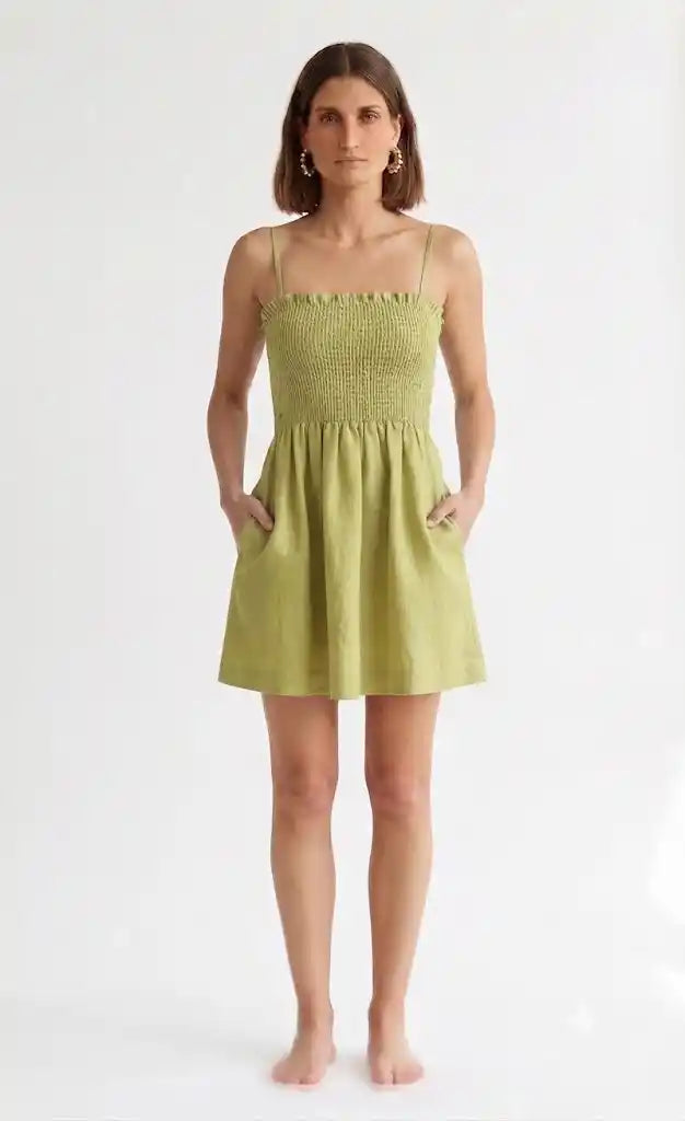 Amelia Smock Dress - Linen
