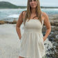 Amelia Smock Dress - Linen - Natural