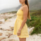 Amelia Smock Dress - Linen - Lemon