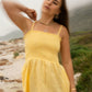 Amelia Smock Dress - Linen - Lemon