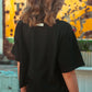 Ava Tee Top Washer Cotton - Black