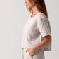 Ava Tee Top Linen - Natural