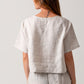 Ava Tee Top Linen - Natural