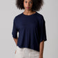 Ava Tee Top Viscose - Navy
