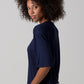 Ava Tee Top Viscose - Navy