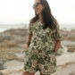 Brady Shorts Rayon Print -Olive Leaf