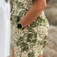 Brady Shorts Rayon Print -Olive Leaf