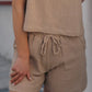 Brady Drawstring Shorts Muslin - Stone