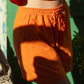 Brady Drawstring Shorts Washer Cotton - Orange