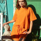 Brady Drawstring Shorts Washer Cotton - Orange