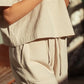 Brady Drawstring Shorts Washer Cotton - Stone