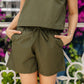 Brady Drawstring Shorts Poplin - Khaki