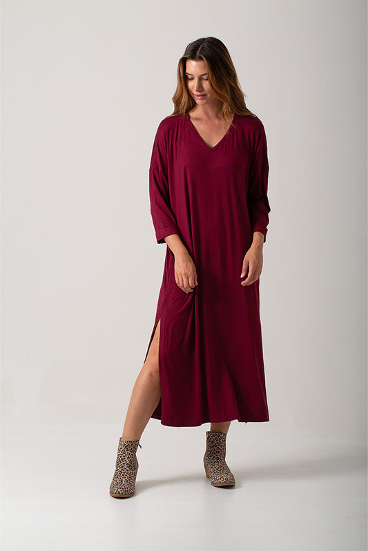 Trish Dress - Burgundy