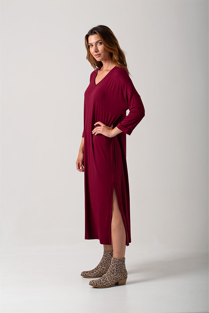 Trish Dress - Burgundy