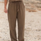 Casey Drawstring Pants Muslin - Mocha