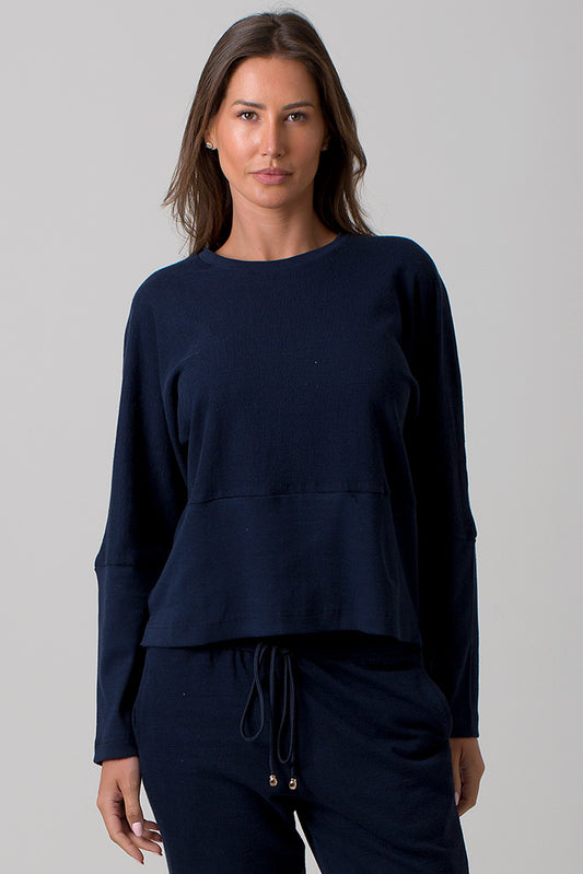 Charlie Sweater - Cotton Jersey - Navy