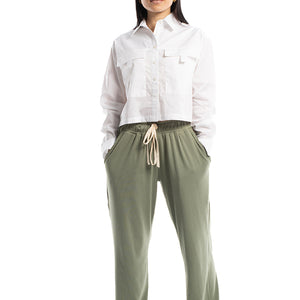 Casey Drawstring Pants - Sage