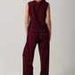 Casey Rib Knit Pants - Burgundy