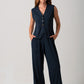 Casey Rib Knit Pants - Navy