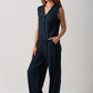 Casey Rib Knit Pants - Navy