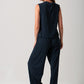 Casey Rib Knit Pants - Navy