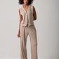 Casey Rib Knit Pants - Stone