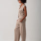 Casey Rib Knit Pants - Stone